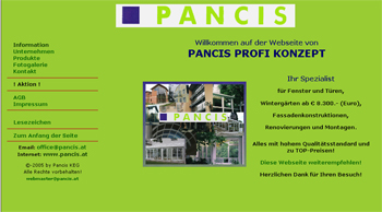 Webseite Pancis