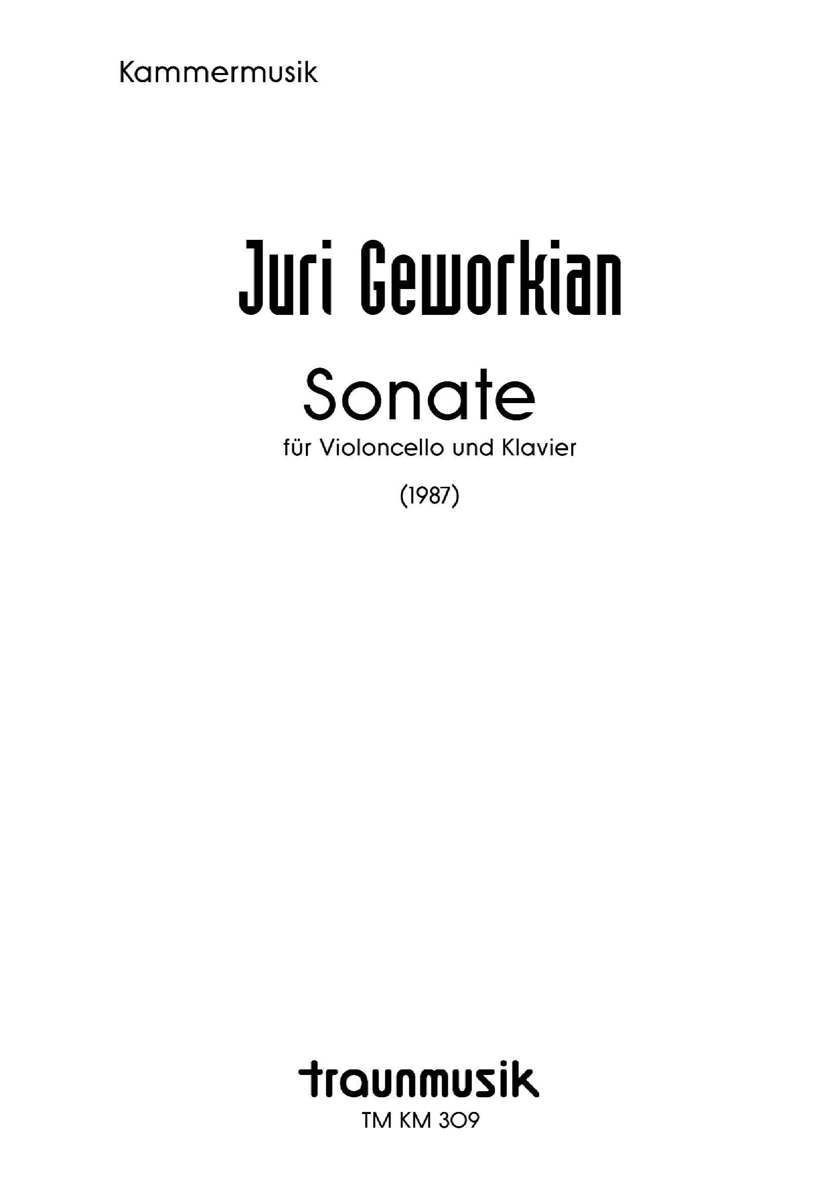 Sonate / J. Geworkian